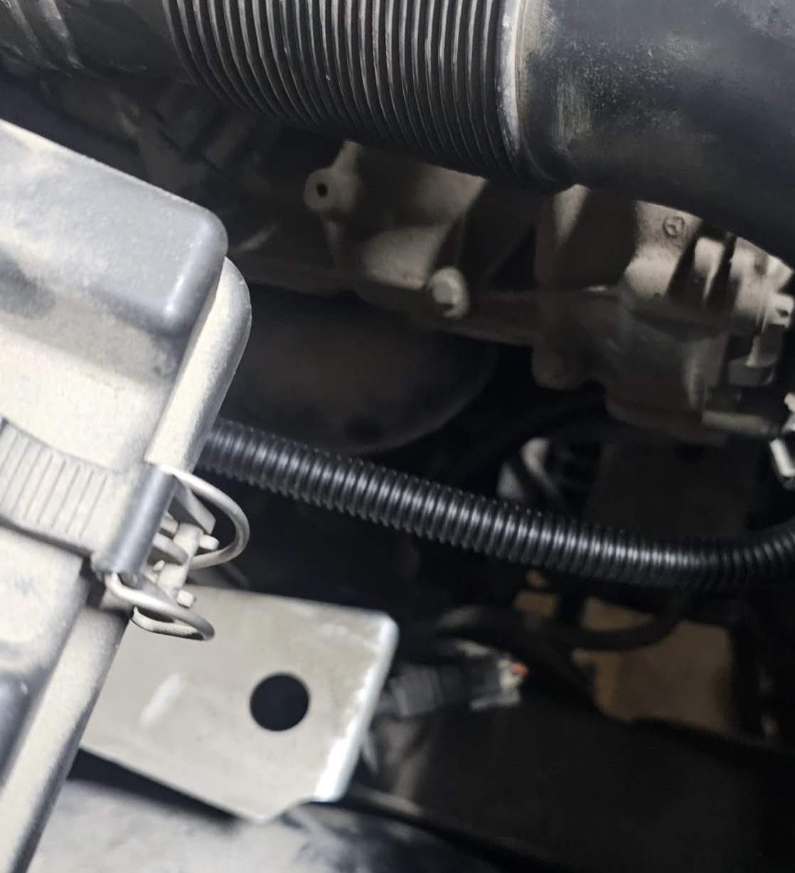 Technician performing car diagnostics